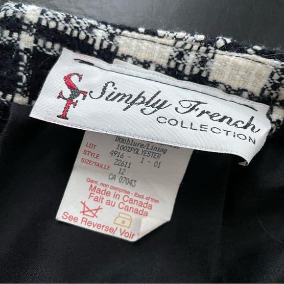 90s Vintage Simply French Collection Plaid Check Pleated Midi Skirt Size 12 - Picture 2 of 8